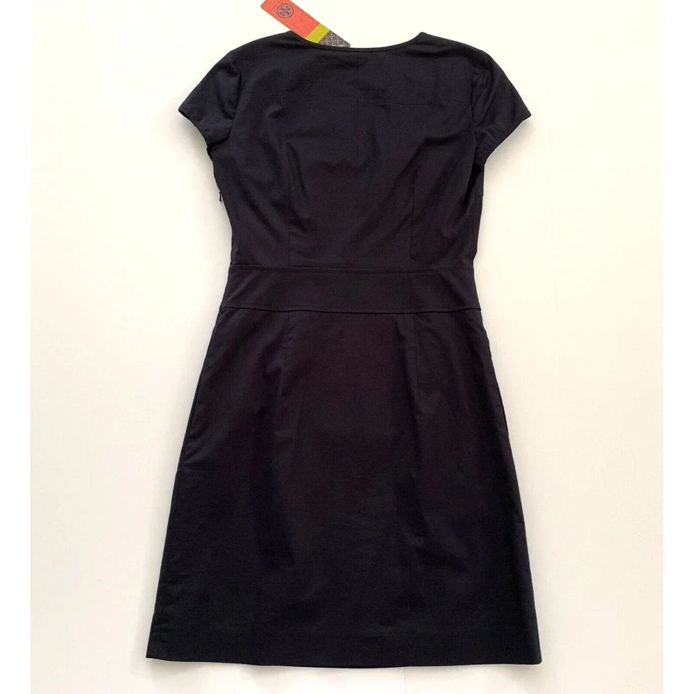NWT Tory Burch Farla Lace Up Dress 0 00 XS Cotton‎ Safari Military $375 Navy